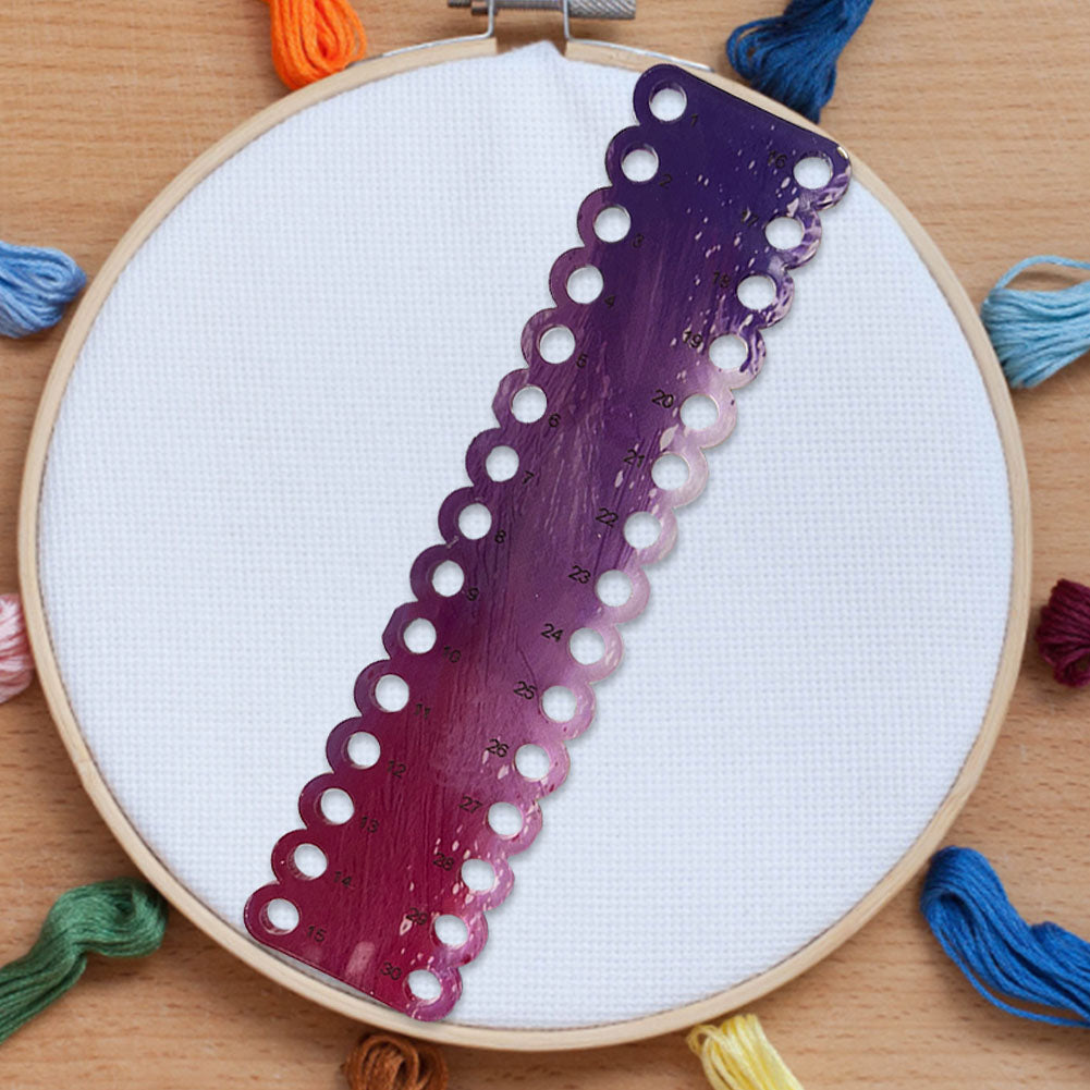 Acrylic Row Line Tool 30 Holes Yarn Organizer Craft Storage Holder Art Accessory
