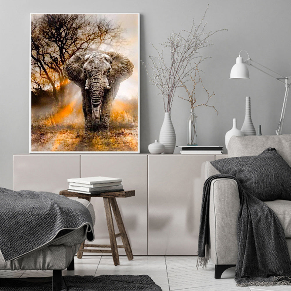 Elephant - Full 11CT Stamped Cross Stitch 40x50CM - Band