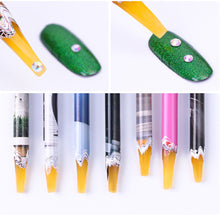 Load image into Gallery viewer, 2pcs Rhinestone Picker Pencil Wax Pencil for DIY Nail Gems Diamond Painting