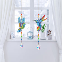 Load image into Gallery viewer, 2Pcs Crystal Light Catcher Diamond Painting Hummingbird Hanging Decor