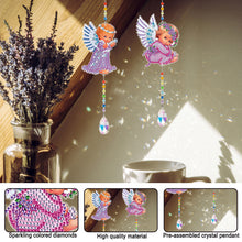 Load image into Gallery viewer, 2pcs Crystal Light Catcher Diamond Painting Angel Hanging Decor