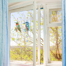 Load image into Gallery viewer, 2Pcs Crystal Light Catcher Diamond Painting Hummingbird Hanging Decor