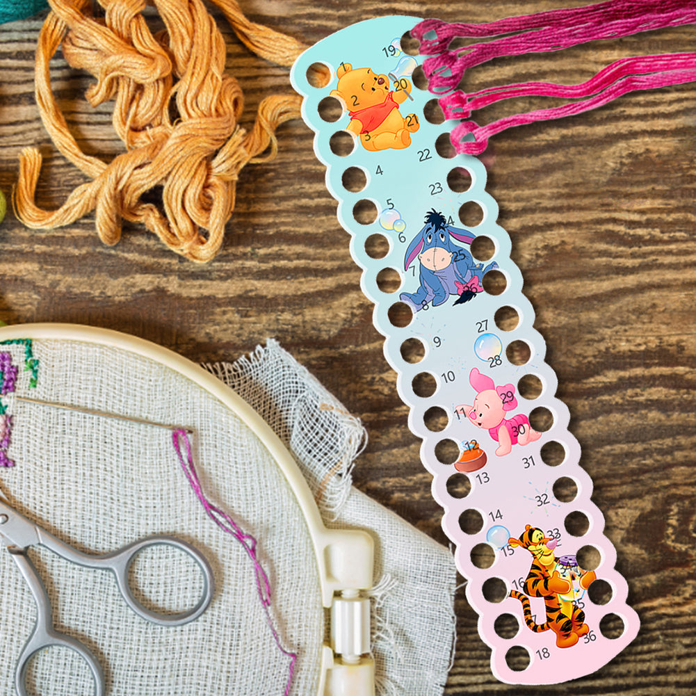 Acrylic Cross Stitch Row Line Board Cartoon Pattern Art Accessory (Winnie the Pooh)