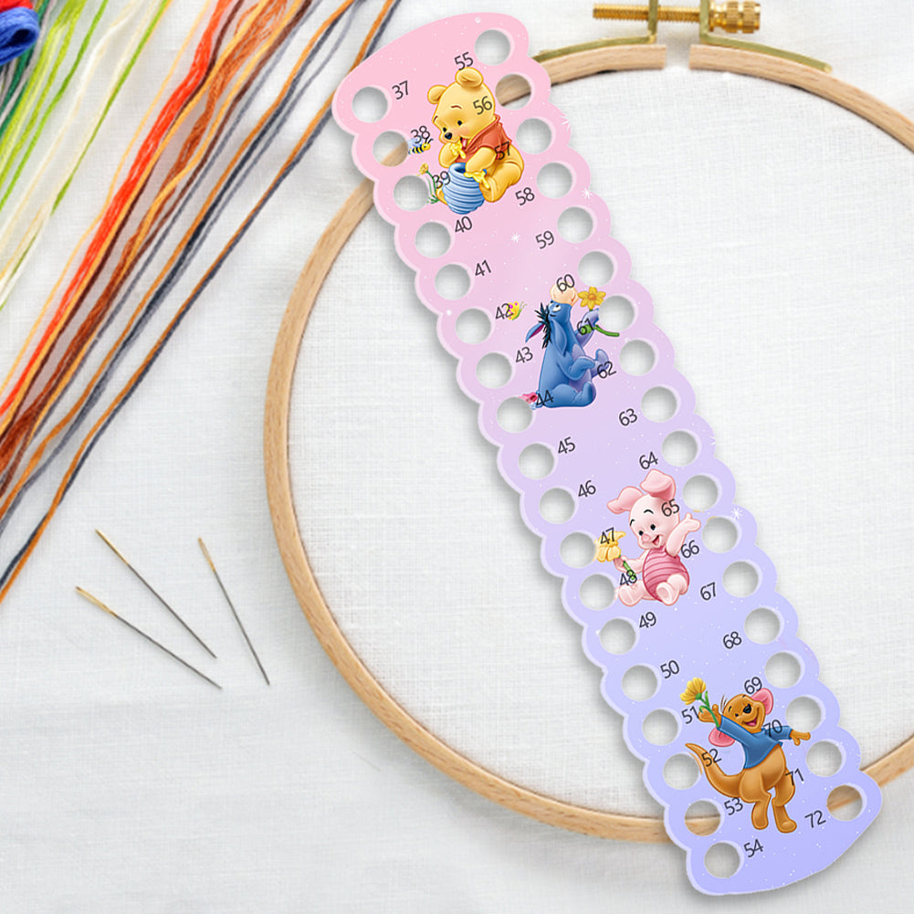Cartoon Bear Embroidery Floss Organizer Cross Stitch Thread Holder Board