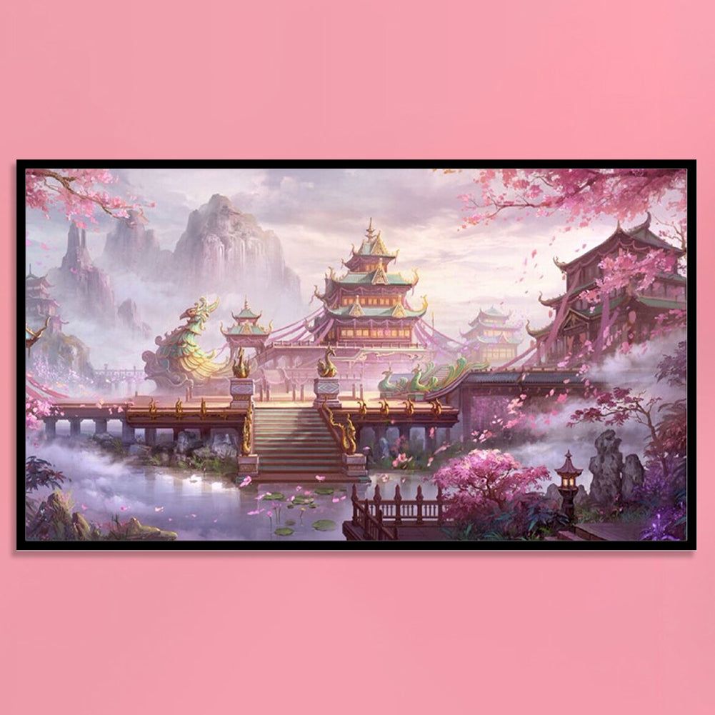 Ethereal Land - Full 11CT Stamped Cross Stitch 45x80CM - Yishu