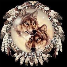 Load image into Gallery viewer, Dreamcatcher Wolf 30*30CM(Canvas) Full Round Drill Diamond Painting
