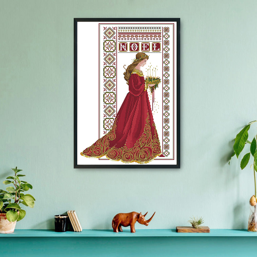 Angel - Partial 14CT Counted Cross Stitch 41x53CM - Joy Sunday Backstitch