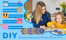 Load image into Gallery viewer, 6pcs DIY Mosaic Table Placemat with Rack Woodiness Insulation Pad