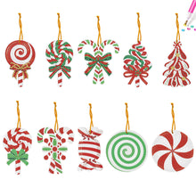 Load image into Gallery viewer, Christmas 10pcs Diamond Key Chain Cute DIY Hanging Ornaments 5D for Arts Craft Accessories