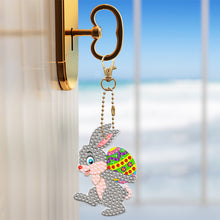 Load image into Gallery viewer, 5pcs DIY Animal Key Chains Craft Handmade Double Sided Rabbit Pattern for Gifts