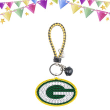 Load image into Gallery viewer, DIY Gem Keychains Double Sided Rugby Badge Craft Hanging Ornament