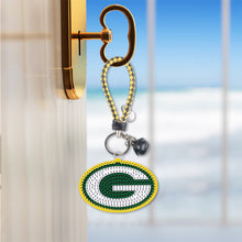 Load image into Gallery viewer, DIY Gem Keychains Double Sided Rugby Badge Craft Hanging Ornament