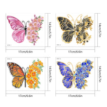 Load image into Gallery viewer, 4pcs DIY Diamond Mosaic Stickers for Kids Adult Gift (Flower Butterfly)