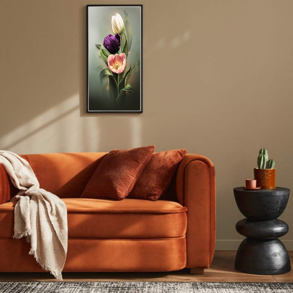 Tulip - Full 11CT Stamped Cross Stitch 30x53CM - Huacan