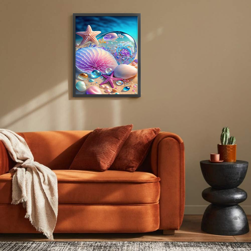 Beach Shells - Full 11CT Counted Cross Stitch 40x50CM - Huacan