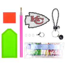 Load image into Gallery viewer, DIY Diamond Art Keychains Craft Rugby Team Badge Hanging Ornament
