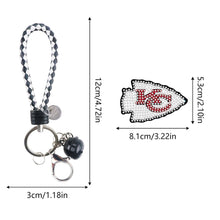 Load image into Gallery viewer, DIY Diamond Art Keychains Craft Rugby Team Badge Hanging Ornament