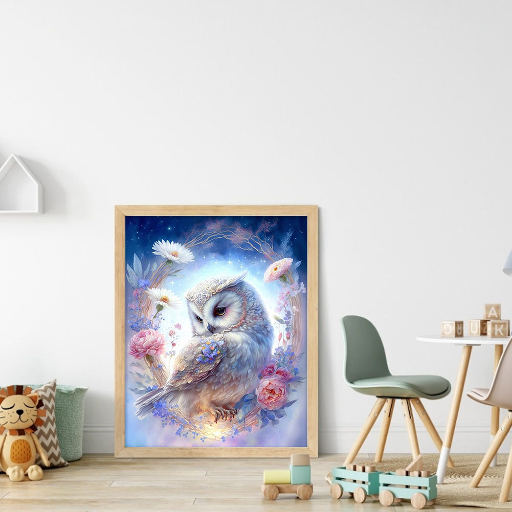 Owl - Full 11CT Stamped Cross Stitch 40x50CM - Jinlei