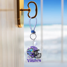 Load image into Gallery viewer, DIY Diamond Art Keychains Craft Rugby Team Badge Hanging Ornament