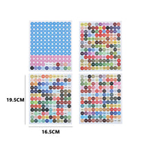 Load image into Gallery viewer, 12pcs Color DMC Number Stickers 26 Letters 1-100 DMC for Kid(Heart Round Square)
