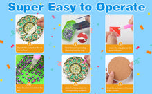 Load image into Gallery viewer, 6Pcs DIY Wood Cup Coasters with Holder for Tabletop Protection (Mandala)