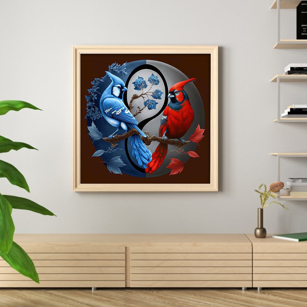 Tai Chi Diagram - Bird - Full 11CT Stamped Cross Stitch 40x40CM - Huacan