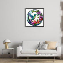 Load image into Gallery viewer, Hummingbird Glass Painting 30*30CM(Canvas) Full Round Drill Diamond Painting