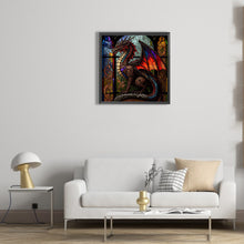 Load image into Gallery viewer, Colorful Dragon Glass Painting 30*30CM(Canvas) Full Round Drill Diamond Painting