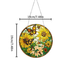 Load image into Gallery viewer, Stained Glass Suncatcher Panel Decorative Home Garden Decoration