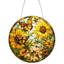 Load image into Gallery viewer, Stained Glass Suncatcher Panel Decorative Home Garden Decoration