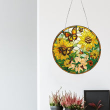Load image into Gallery viewer, Stained Glass Suncatcher Panel Decorative Home Garden Decoration