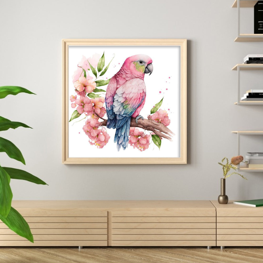 Parrot - Full 18CT Stamped Cross Stitch 20x20CM - Huacan