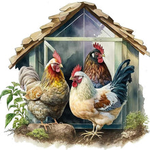 Load image into Gallery viewer, Chicken Coop 30*30CM(Canvas) Full Round Drill Diamond Painting