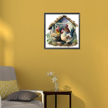 Load image into Gallery viewer, Chicken Coop 30*30CM(Canvas) Full Round Drill Diamond Painting