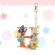 Load image into Gallery viewer, DIY Diamond Art Key Rings Lettter Keychain Supplies Gift for Kids