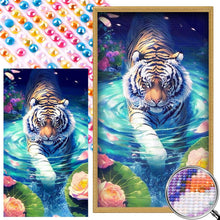 Load image into Gallery viewer, Partial AB - Tiger 40*70CM(Picture) Full Round Drill Diamond Painting