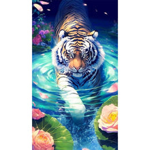 Load image into Gallery viewer, Partial AB - Tiger 40*70CM(Picture) Full Round Drill Diamond Painting
