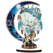 Load image into Gallery viewer, DIY Table Ornament Art Crafts Wooden Desk Diamonds Wolf Kids Gift