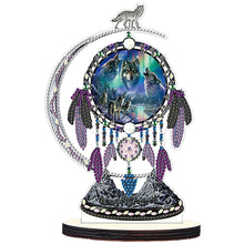 Load image into Gallery viewer, DIY Table Ornament Art Crafts Wooden Desk Diamonds Wolf Kids Gift
