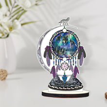 Load image into Gallery viewer, DIY Table Ornament Art Crafts Wooden Desk Diamonds Wolf Kids Gift