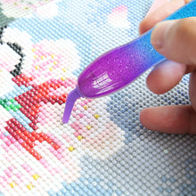 Load image into Gallery viewer, Diamond Stylus Pen Art Dotting Pen Threaded Spotting Pen (Starry Purple)