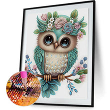 Load image into Gallery viewer, Owl 30*40CM(Canvas) Partial Special Shaped Drill Diamond Painting