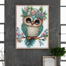 Load image into Gallery viewer, Owl 30*40CM(Canvas) Partial Special Shaped Drill Diamond Painting