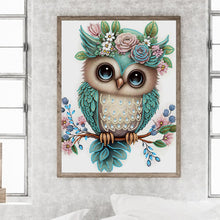 Load image into Gallery viewer, Owl 30*40CM(Canvas) Partial Special Shaped Drill Diamond Painting