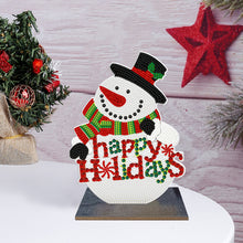 Load image into Gallery viewer, 2D Flat Wooden Xmas Snowman DIY Diamond Painting Desktop Decorations Home Decor