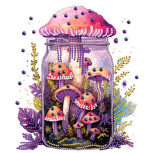 Load image into Gallery viewer, Glass Bottle Mushroom House 30*30CM(Canvas) Partial Special Shaped Drill Diamond Painting

