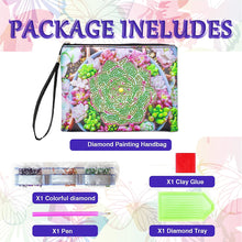 Load image into Gallery viewer, Partial Shaped Drill DIY Diamond Painting Bag with Zipper (Green Succulent)
