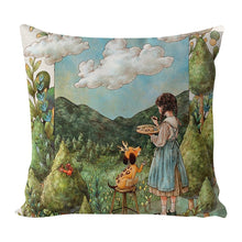Load image into Gallery viewer, 17.72x17.72in Cross Stitch Pillow Kit with Zip for Kids Adults Sewing Craft Gift
