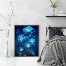 Load image into Gallery viewer, Blue Flower (40*55CM) 11CT 3 Stamped Cross Stitch
