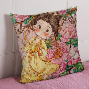 17.72x17.72In Cross Stitch Pillow Kit with Zip for Kids Adults Sewing Craft Gift